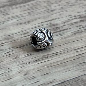 Pandora 925 ALE sterling Silver Swirl daydream Charm CZ crystal bracelet Bead